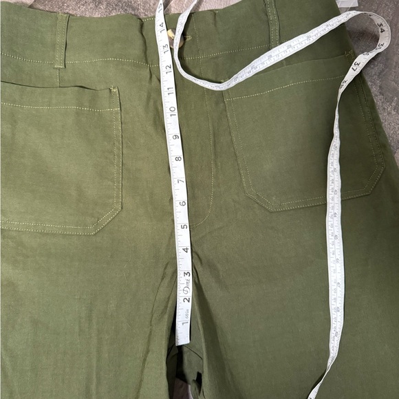 Maeve The Colette Wide Leg Pants Green Tall Size 33T NWT Anthropologie - Picture 4 of 9